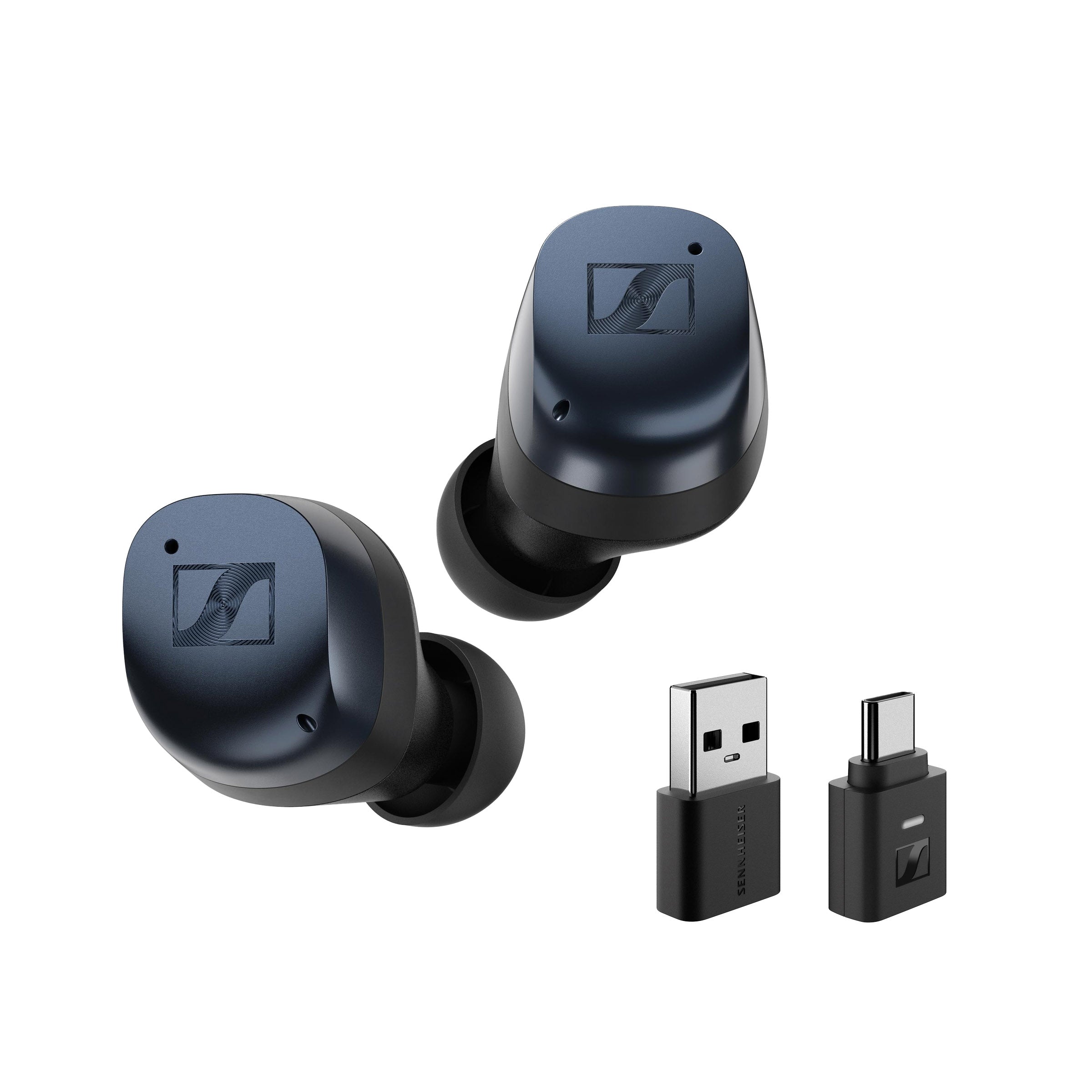 Conjunto Denim MOMENTUM True Wireless 4 e BTD 700 para mesa