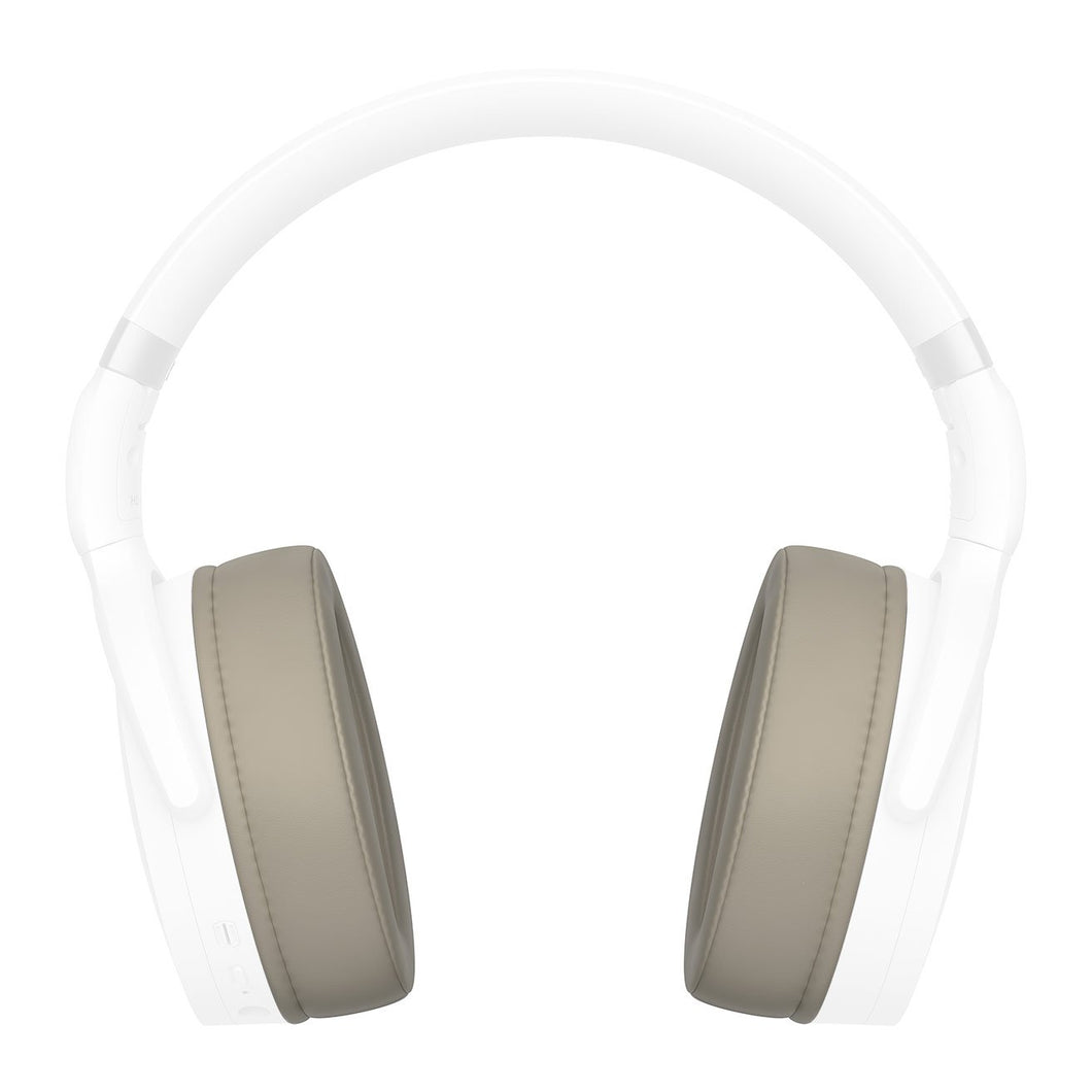 Sennheiser HD 450BT Wireless Over-the-Ear Headphones in White With Cleaning  kit Bolt Axtion Bundle Like New 